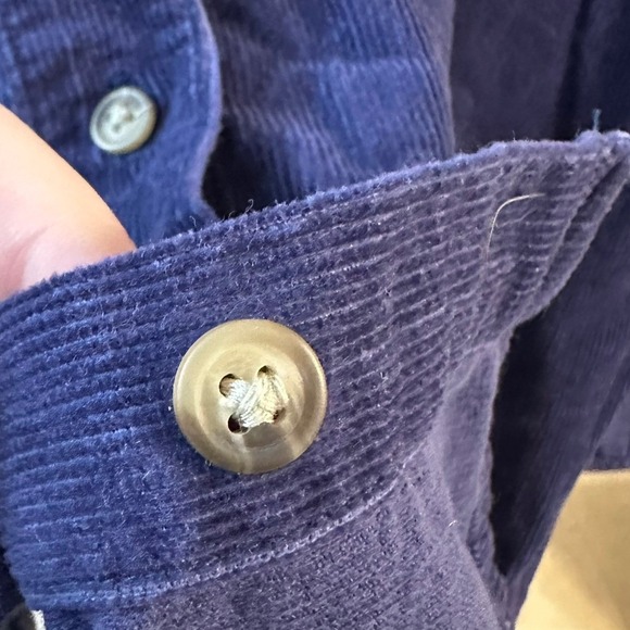 Vintage Disney Corduroy Button Up Shirt Embroidered Mickey Minnie Mouse Navy XL - Picture 11 of 11